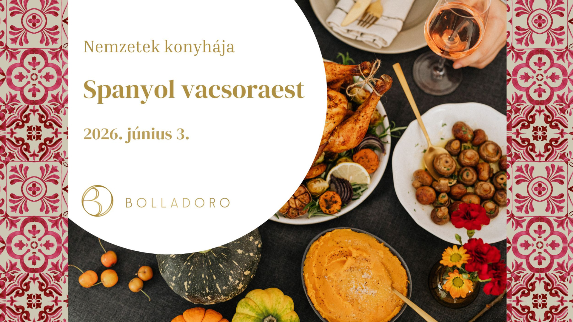 Spanyol vacsoraest borral és pintxóval