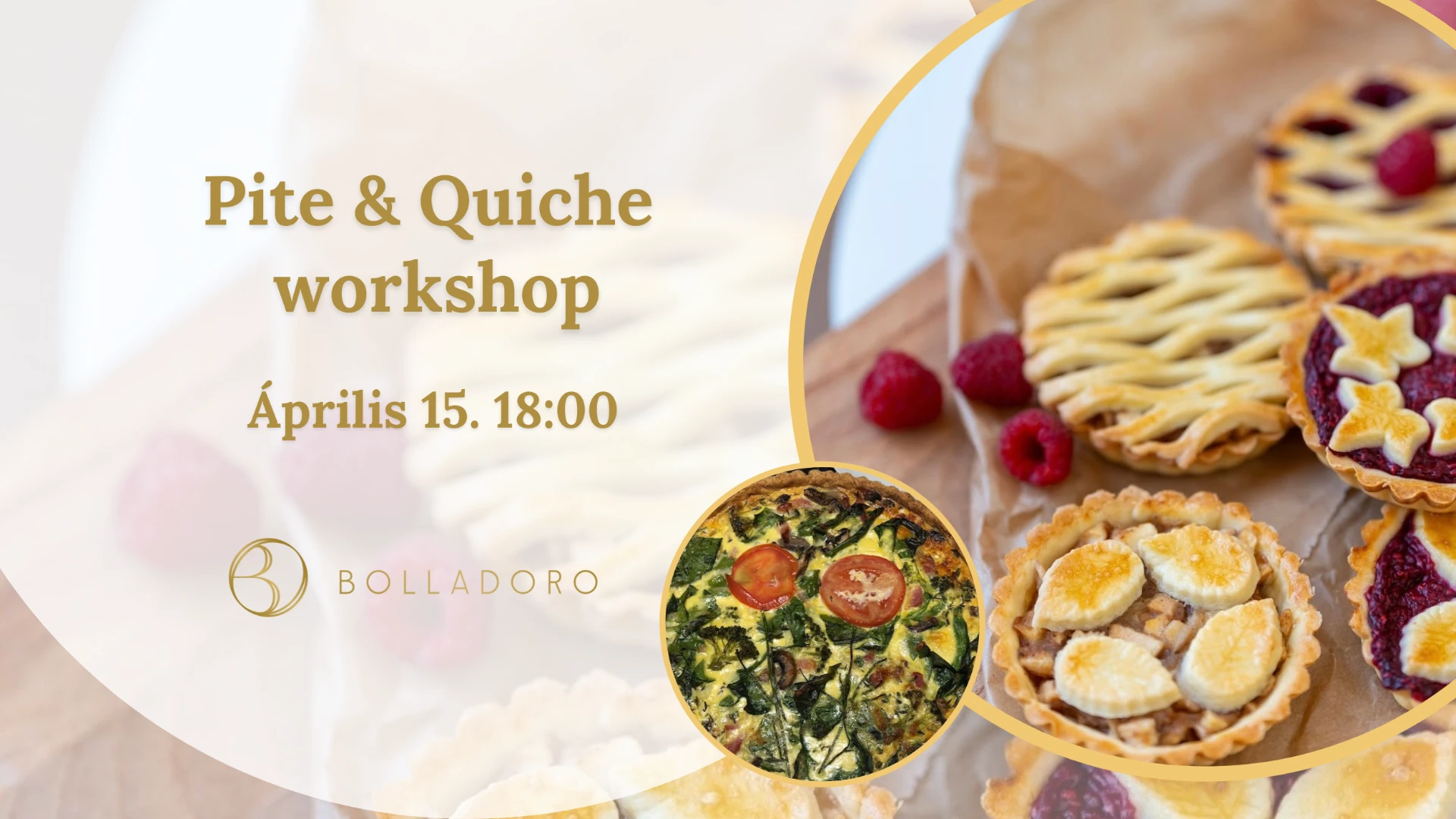 Pite és quiche workshop rácsozott gyümölcspitével